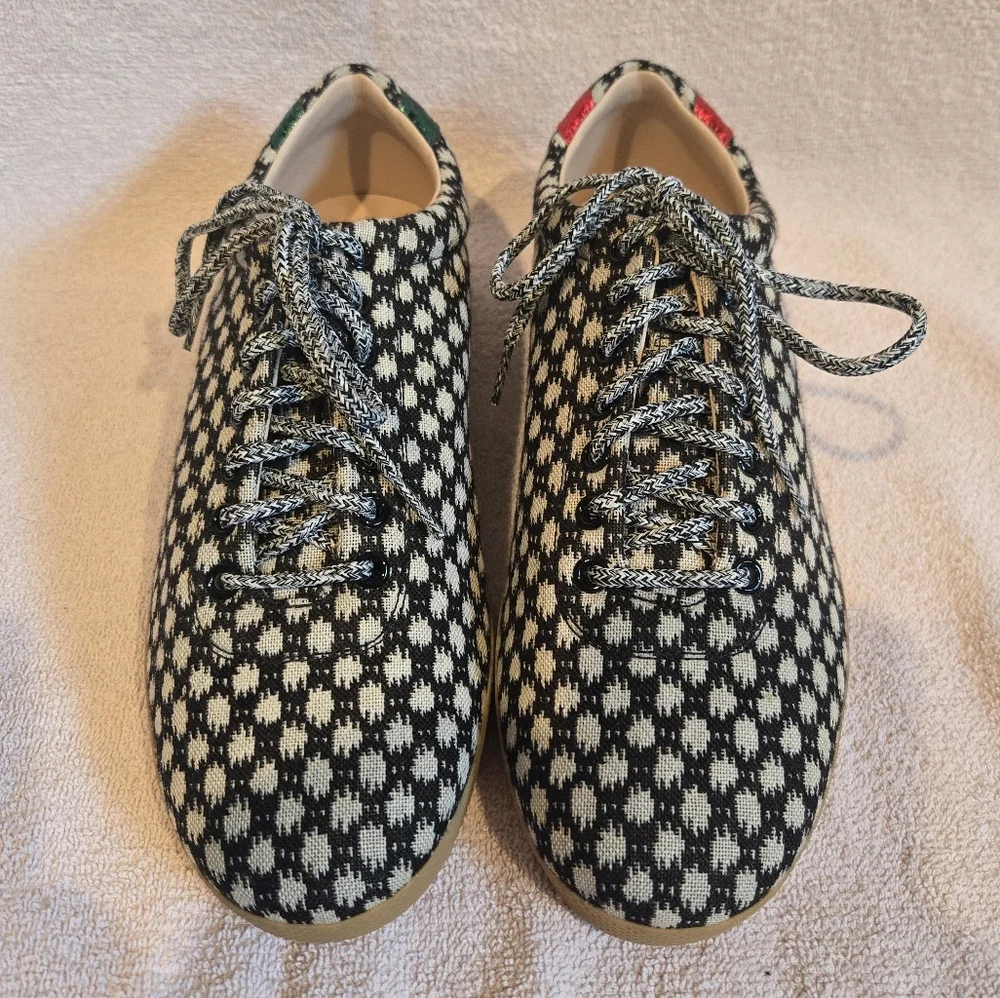 NIB Gucci "Bambi-Dot" Woven Sneaker with Genuine Snakeskin Accent - Picture 2 of 8